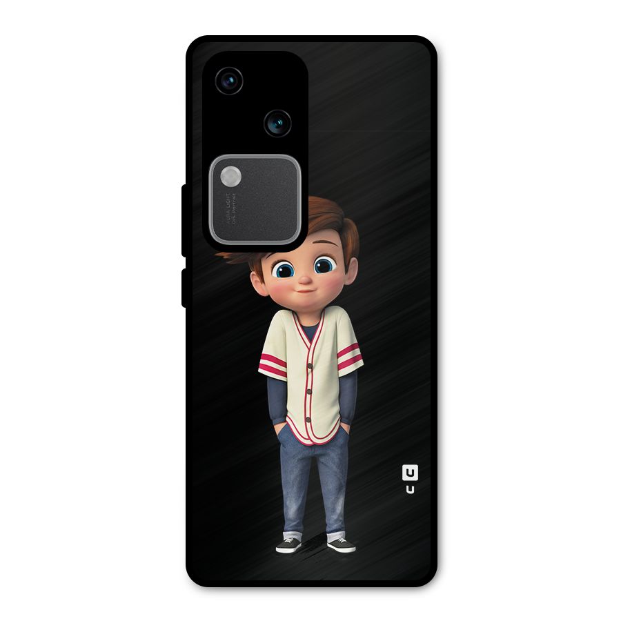 Cute Boy Tim Metal Back Case for Vivo V30 Pro
