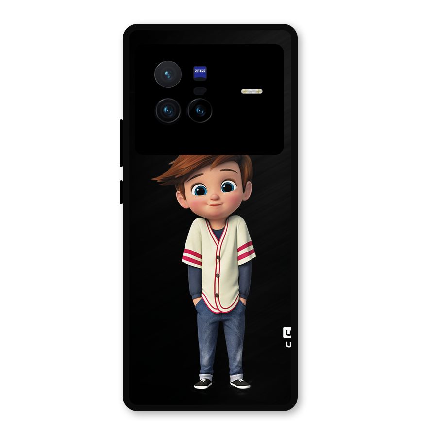 Cute Boy Tim Metal Back Case for Vivo X80