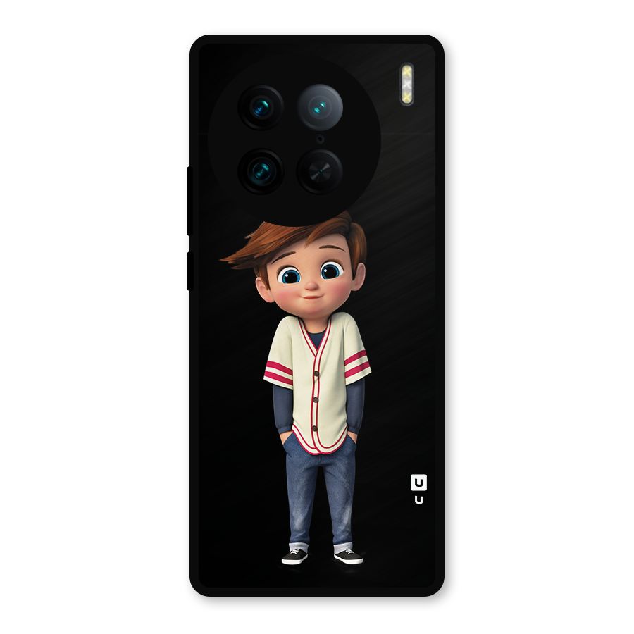 Cute Boy Tim Metal Back Case for Vivo X90 Pro