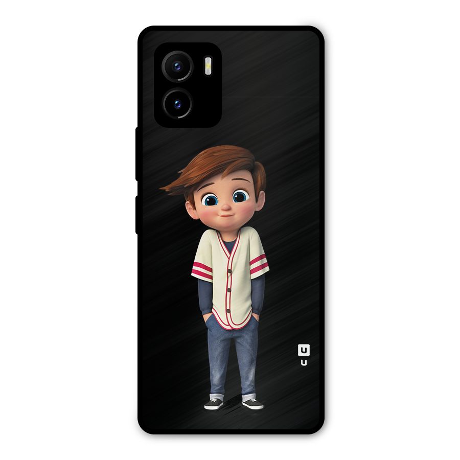 Cute Boy Tim Metal Back Case for Vivo Y15s