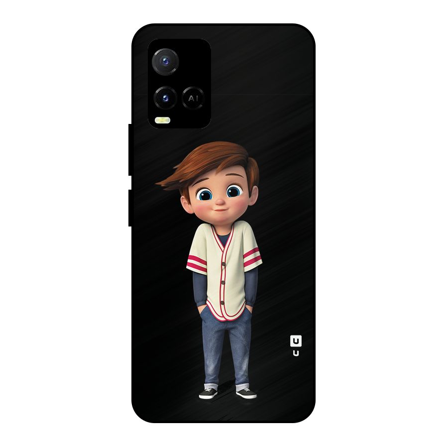 Cute Boy Tim Metal Back Case for Vivo Y21A