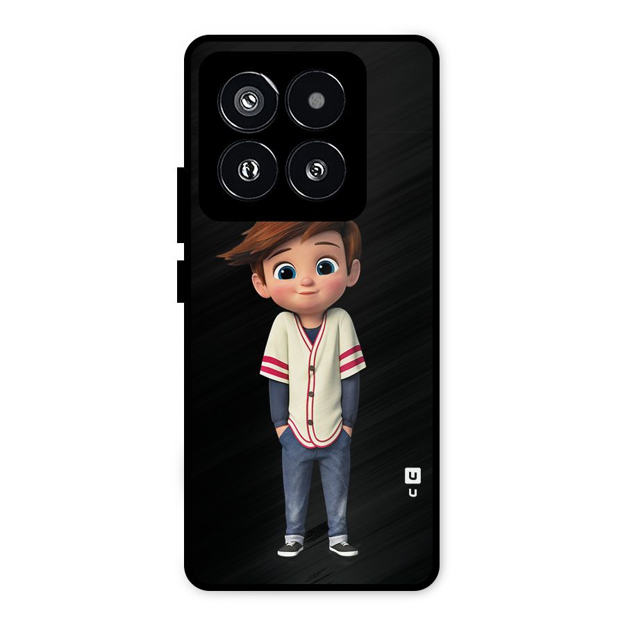 Cute Boy Tim Metal Back Case for Xiaomi 14 Pro