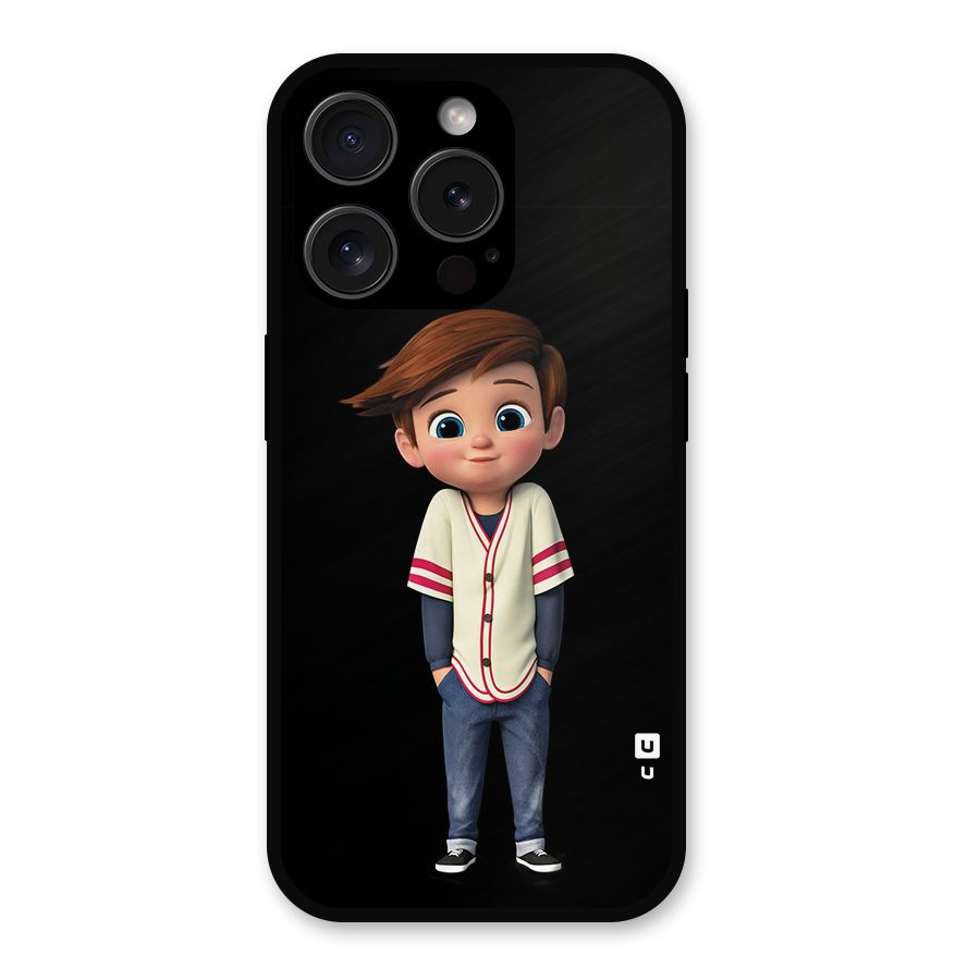 Cute Boy Tim Metal Back Case for iPhone 15 Pro