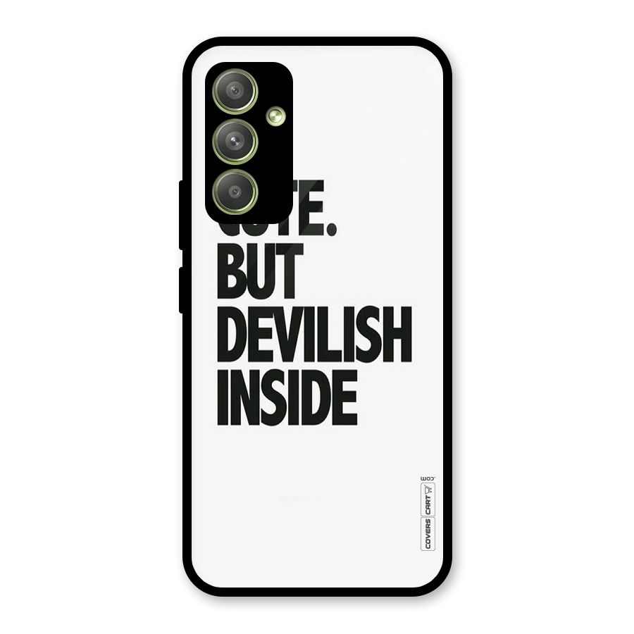 Cute But Devil Glass Back Case for Galaxy A54