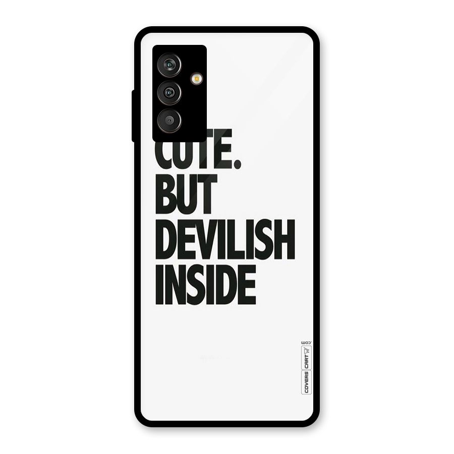 Cute But Devil Glass Back Case for Galaxy M13