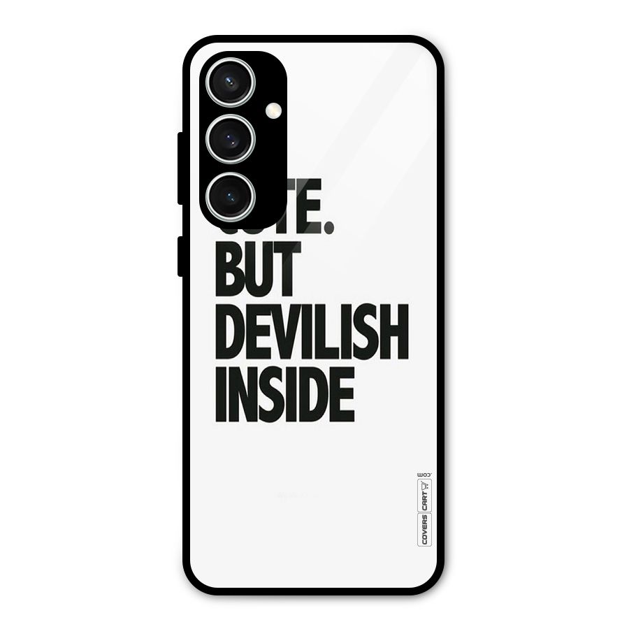 Cute But Devil Glass Back Case for Galaxy S23 FE