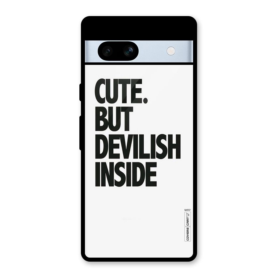 Cute But Devil Glass Back Case for Google Pixel 7a