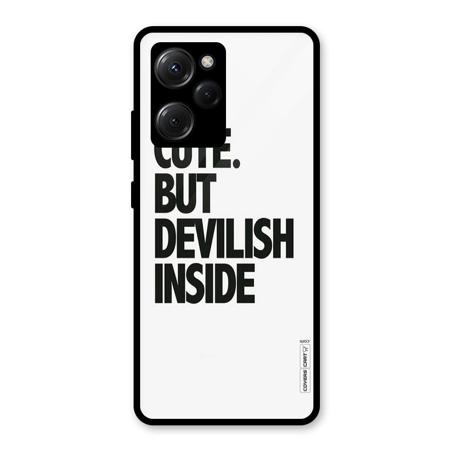 Cute But Devil Glass Back Case for Poco X5 Pro