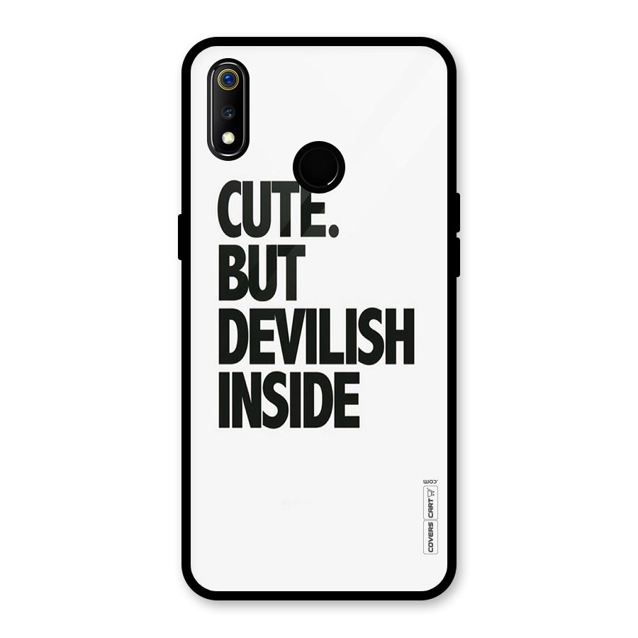 Cute But Devil Glass Back Case for Realme 3i