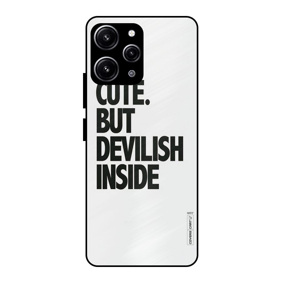 Cute But Devil Glass Back Case for Redmi 12 4G