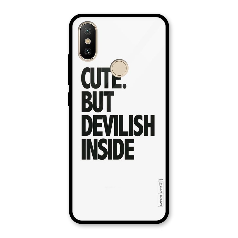 Cute But Devil Glass Back Case for Redmi A2