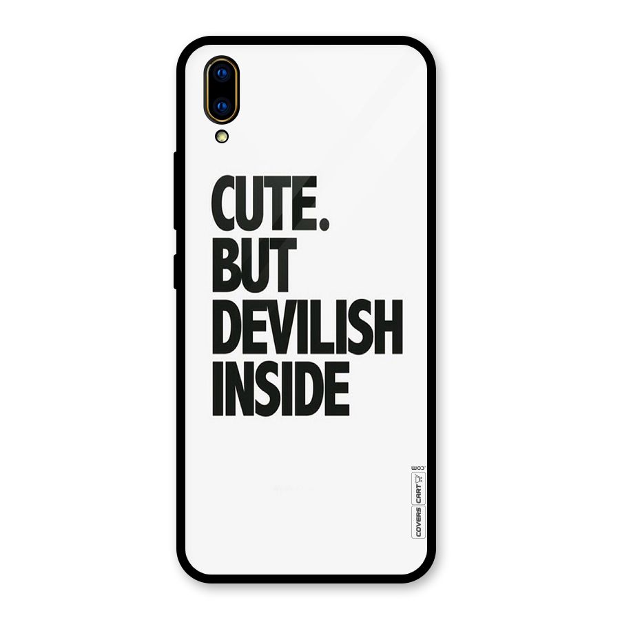 Cute But Devil Glass Back Case for Vivo V11 Pro