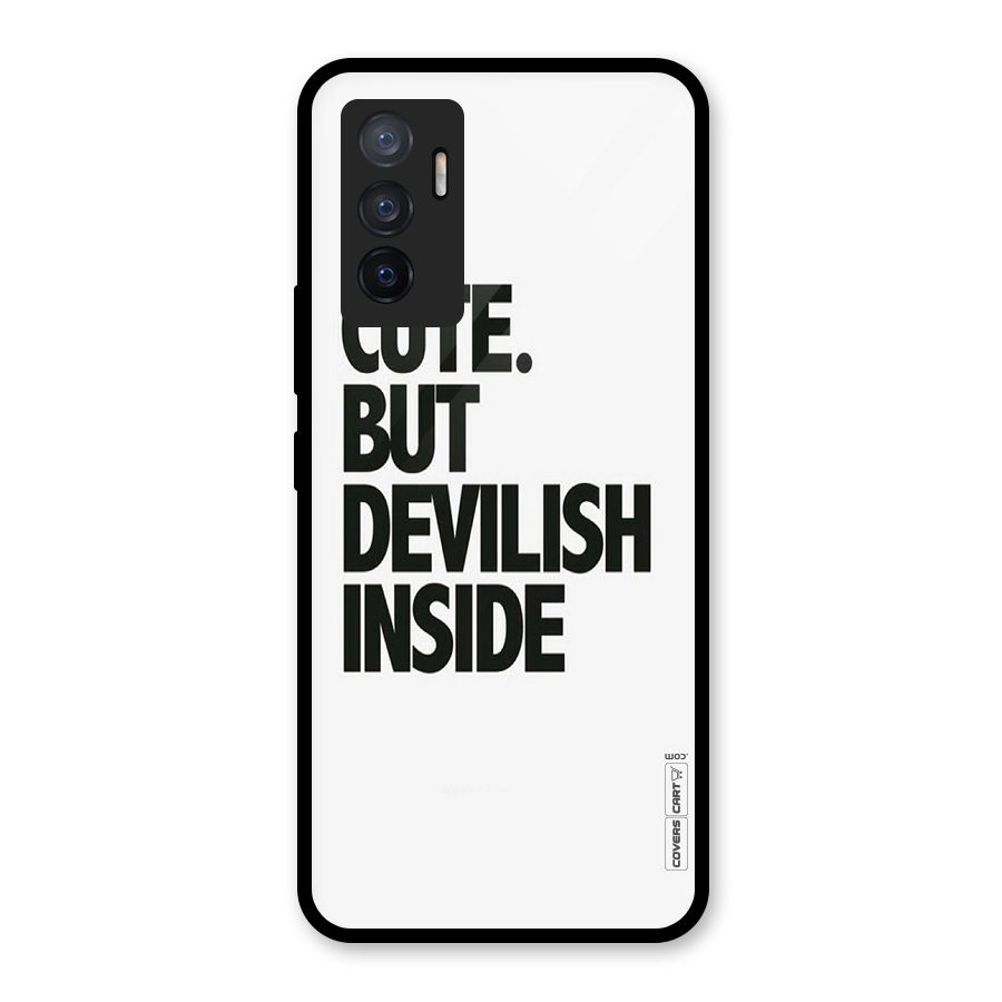 Cute But Devil Glass Back Case for Vivo V23e