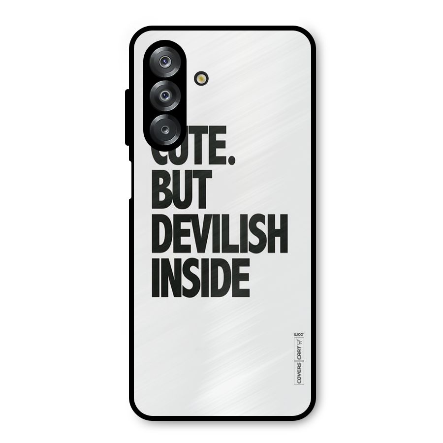 Cute But Devil Metal Back Case for Galaxy A26
