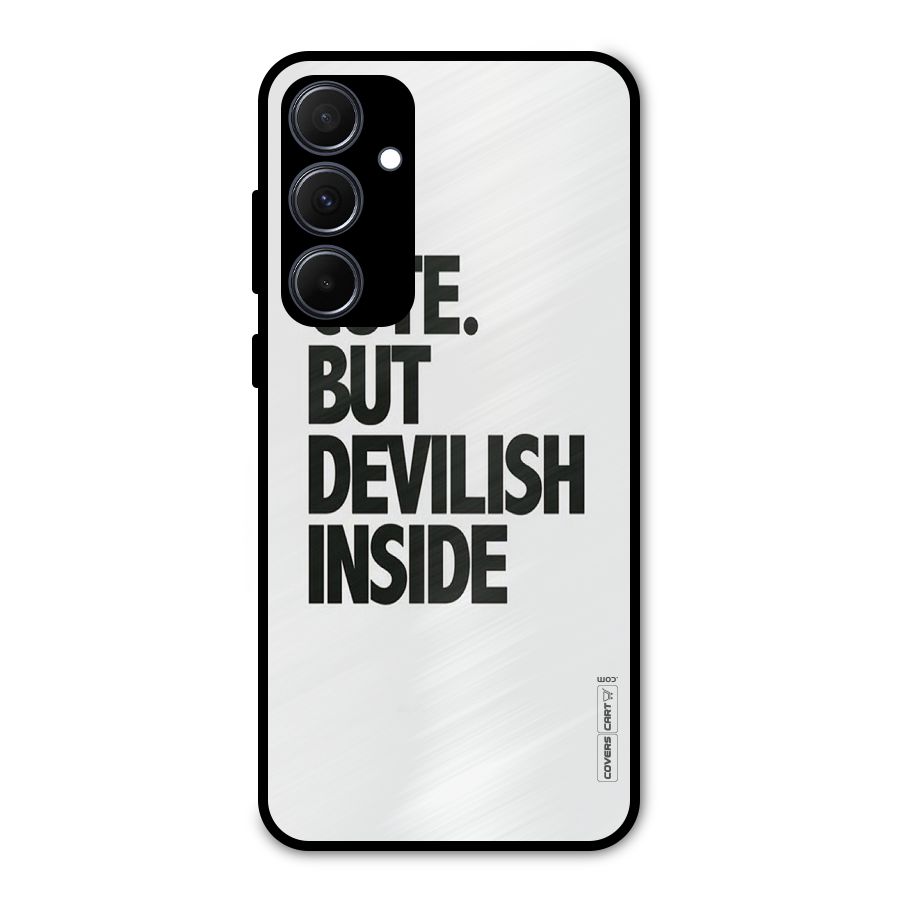 Cute But Devil Metal Back Case for Galaxy A35