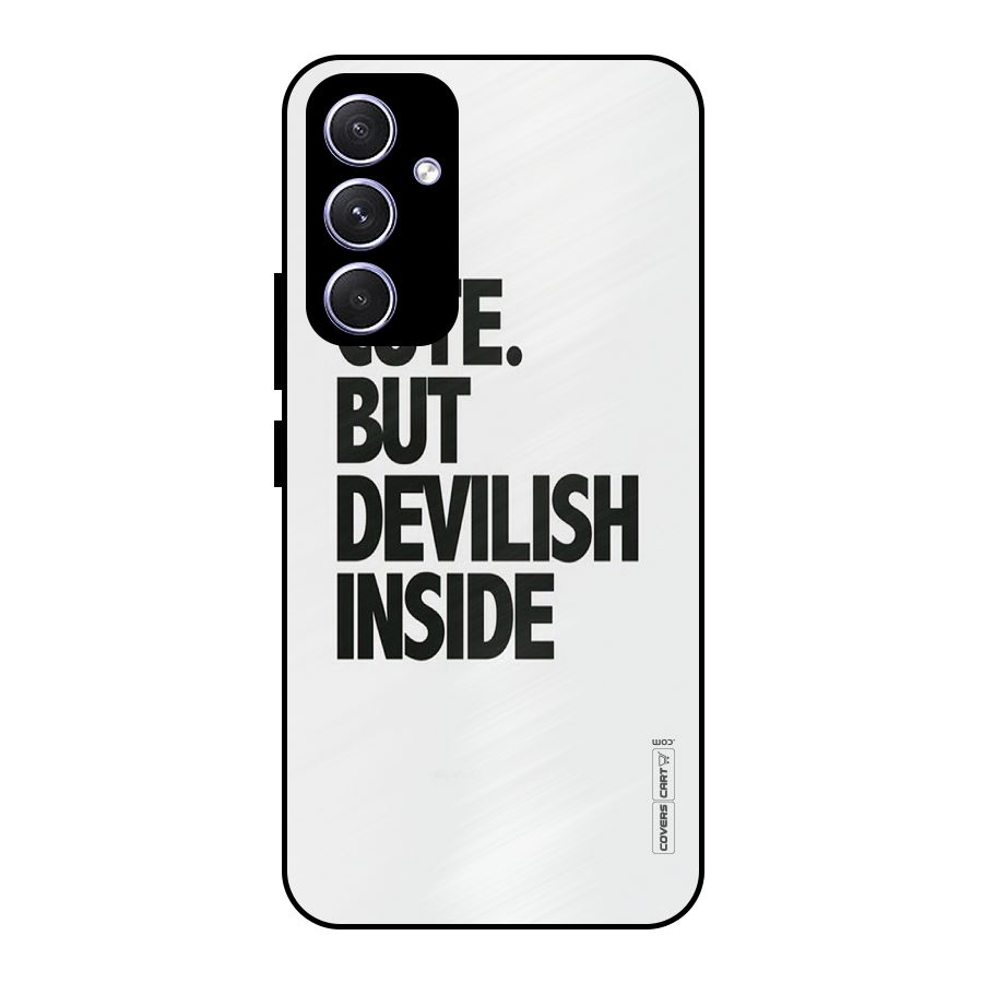 Cute But Devil Metal Back Case for Galaxy A54