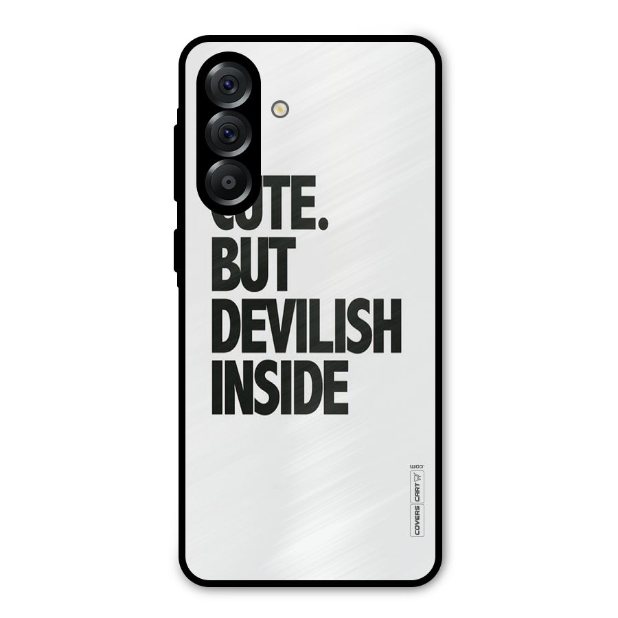 Cute But Devil Metal Back Case for Galaxy A56