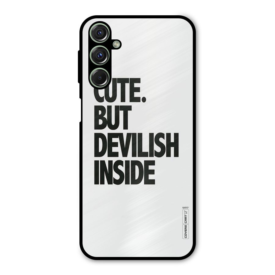 Cute But Devil Metal Back Case for Galaxy F34