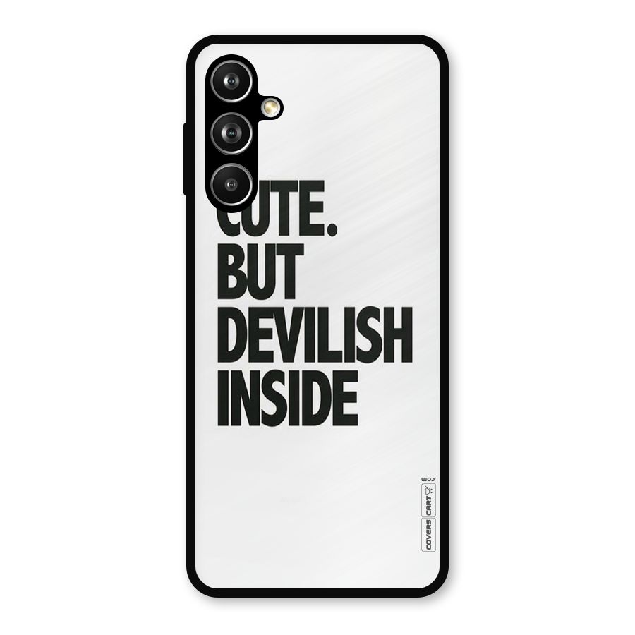 Cute But Devil Metal Back Case for Galaxy F54