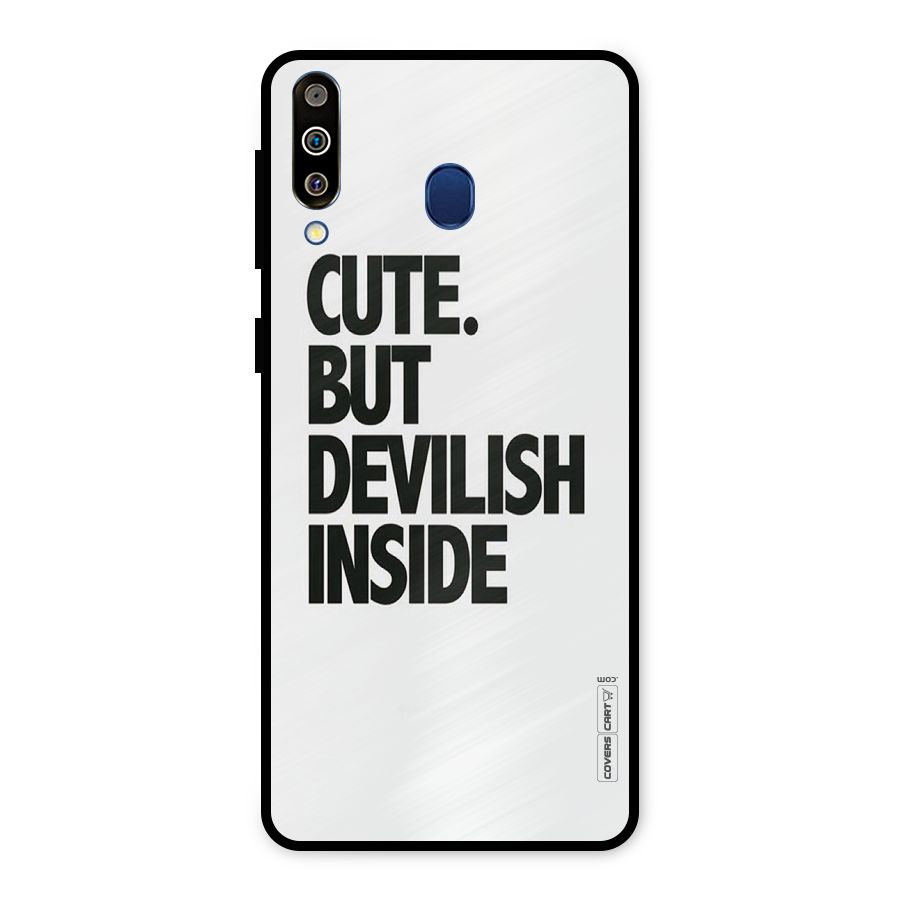 Cute But Devil Metal Back Case for Galaxy M30