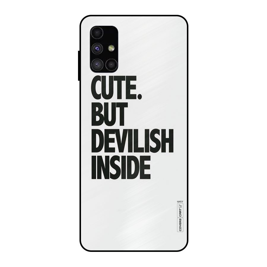 Cute But Devil Metal Back Case for Galaxy M51