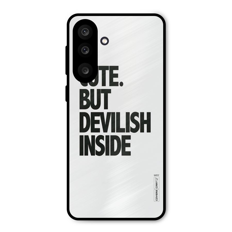 Cute But Devil Metal Back Case for Galaxy M56