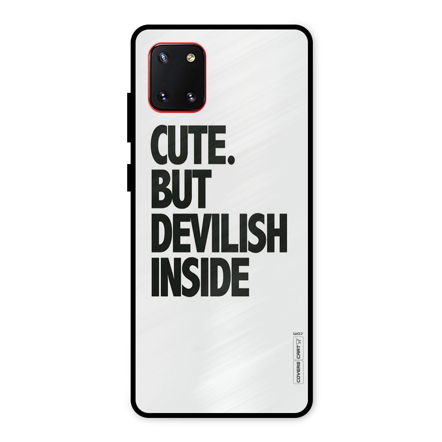 Cute But Devil Metal Back Case for Galaxy Note 10 Lite