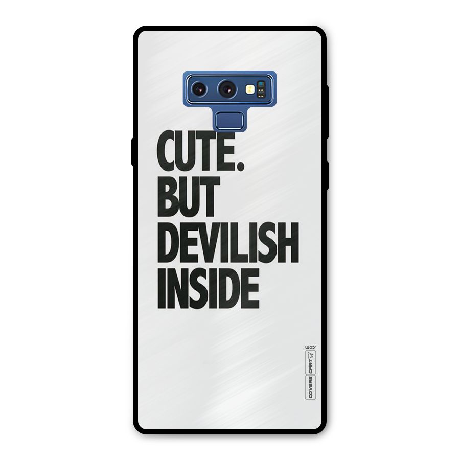 Cute But Devil Metal Back Case for Galaxy Note 9