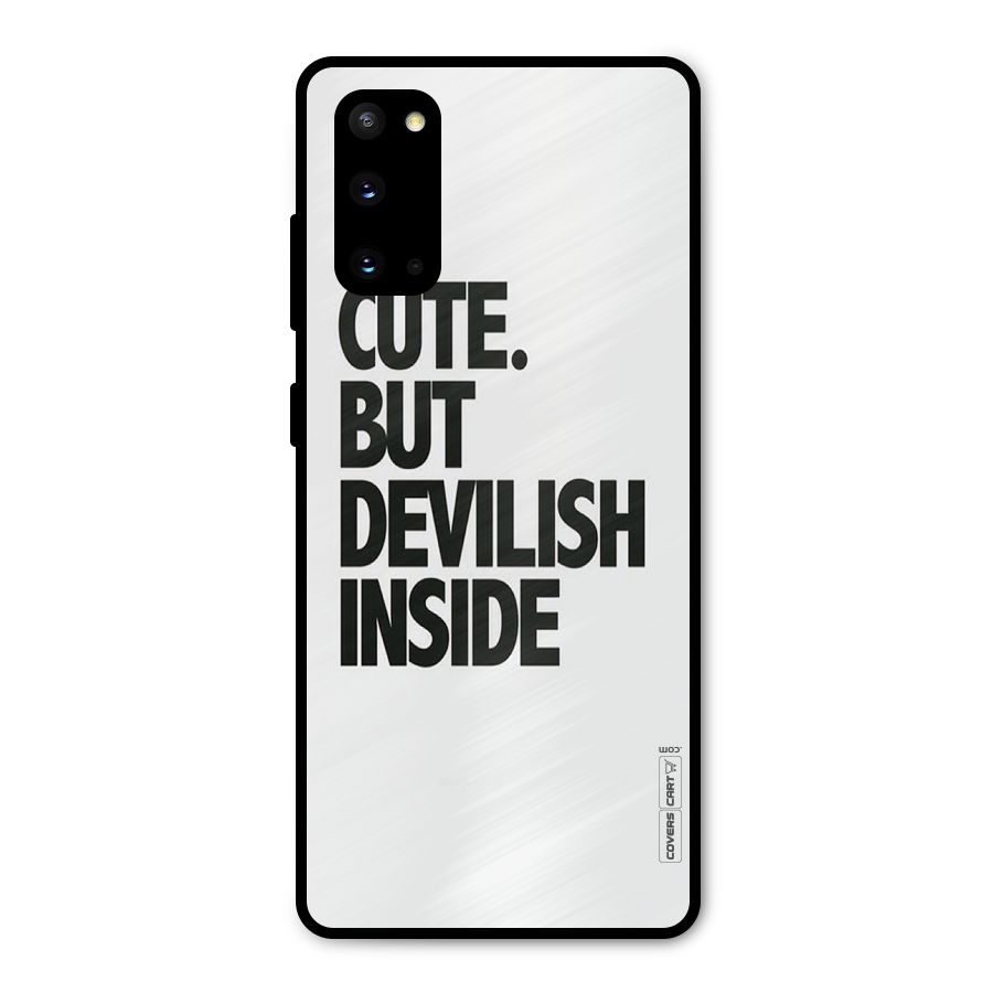 Cute But Devil Metal Back Case for Galaxy S20