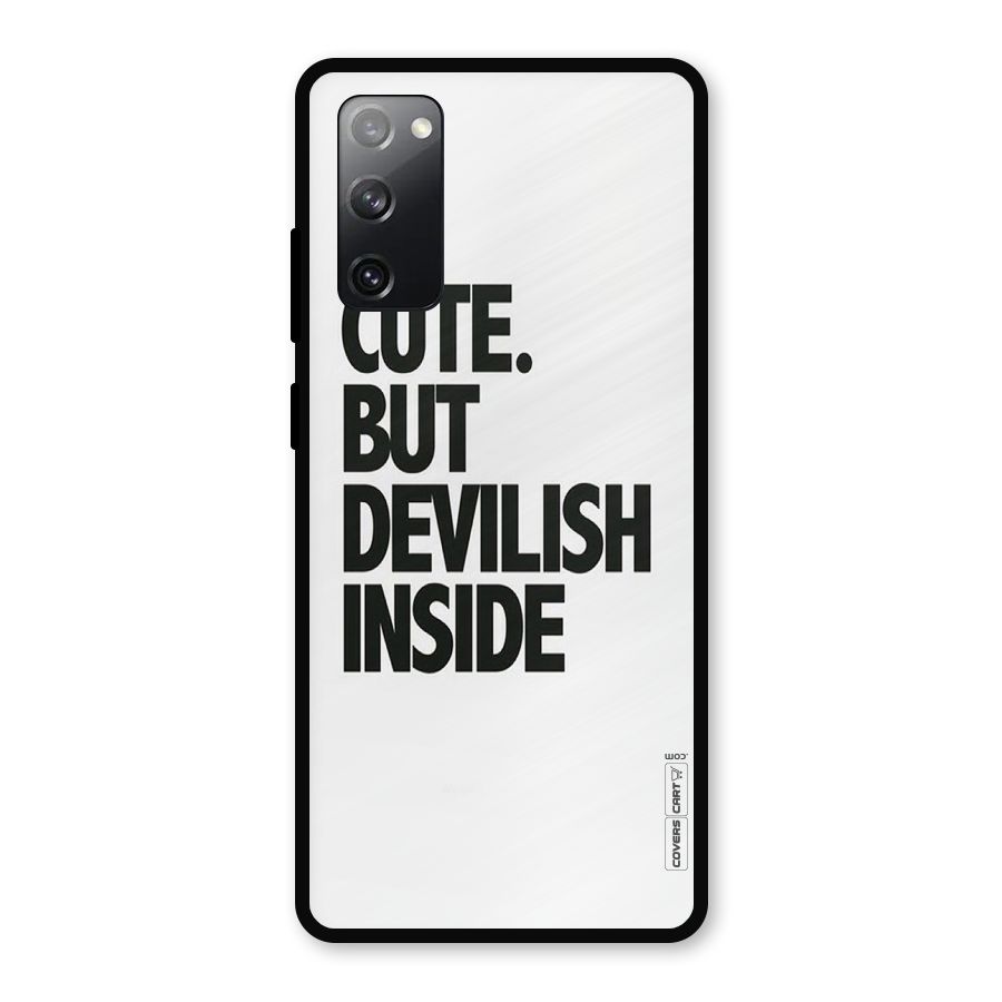 Cute But Devil Metal Back Case for Galaxy S20 FE 5G