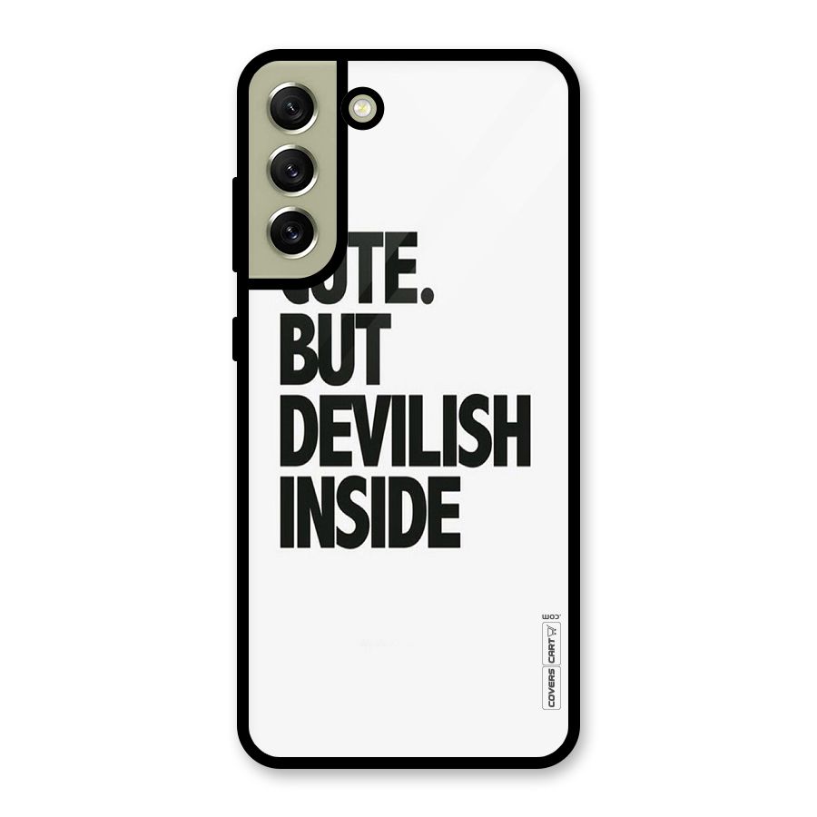 Cute But Devil Metal Back Case for Galaxy S21 FE 5G (2023)