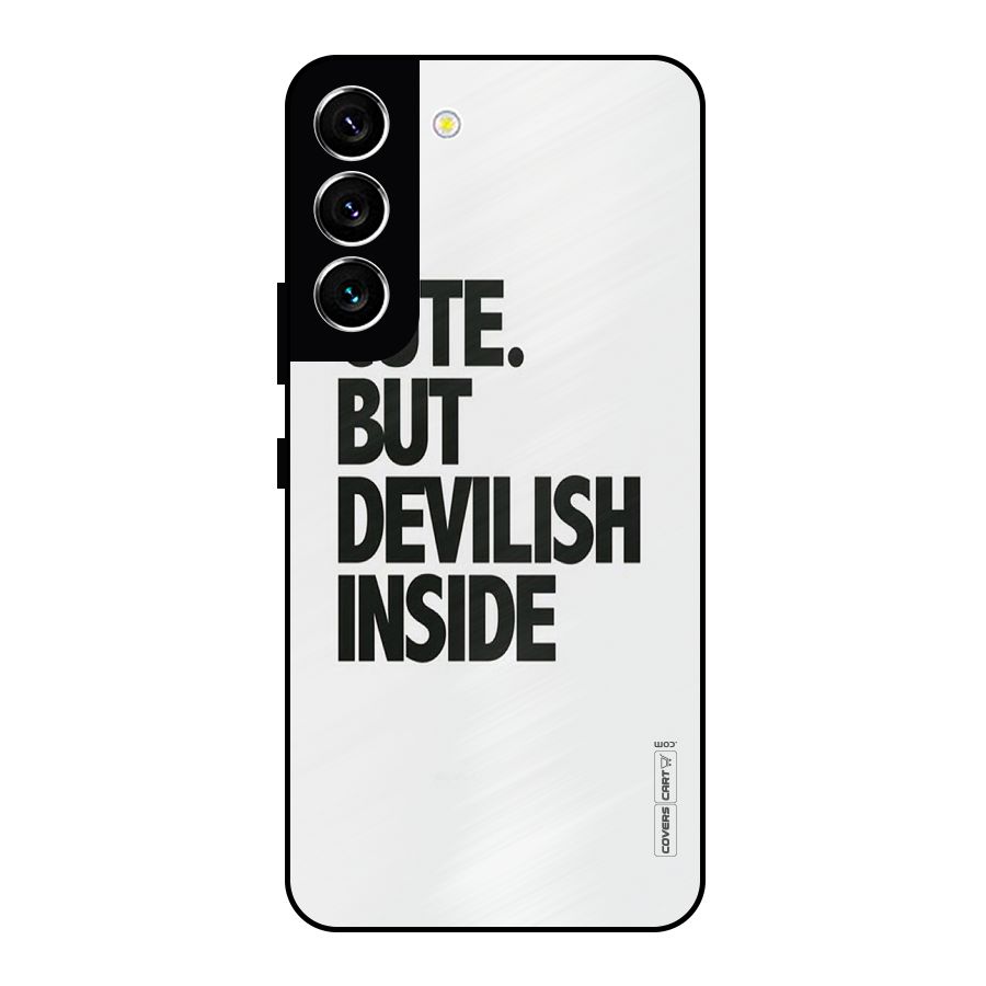 Cute But Devil Metal Back Case for Galaxy S22 5G