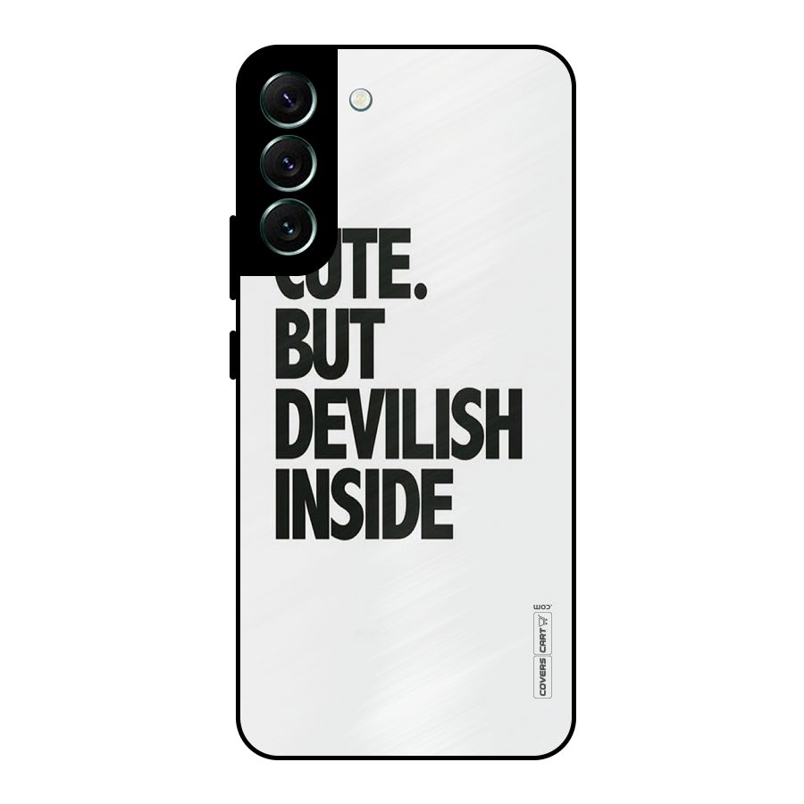 Cute But Devil Metal Back Case for Galaxy S22 Plus 5G