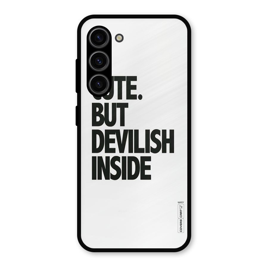 Cute But Devil Metal Back Case for Galaxy S23