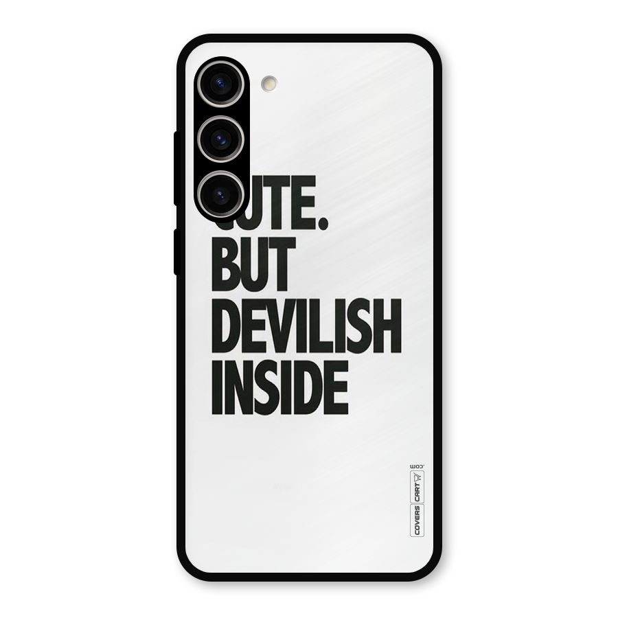 Cute But Devil Metal Back Case for Galaxy S23 Plus