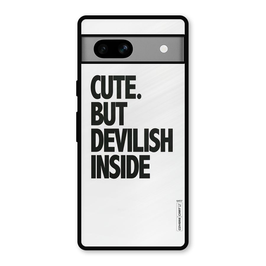 Cute But Devil Metal Back Case for Google Pixel 7a