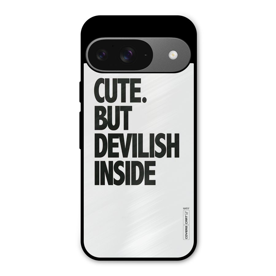 Cute But Devil Metal Back Case for Google Pixel 9