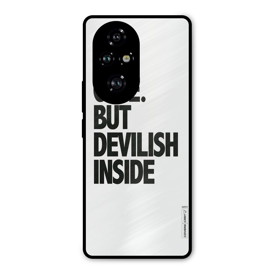 Cute But Devil Metal Back Case for Honor 200 Pro