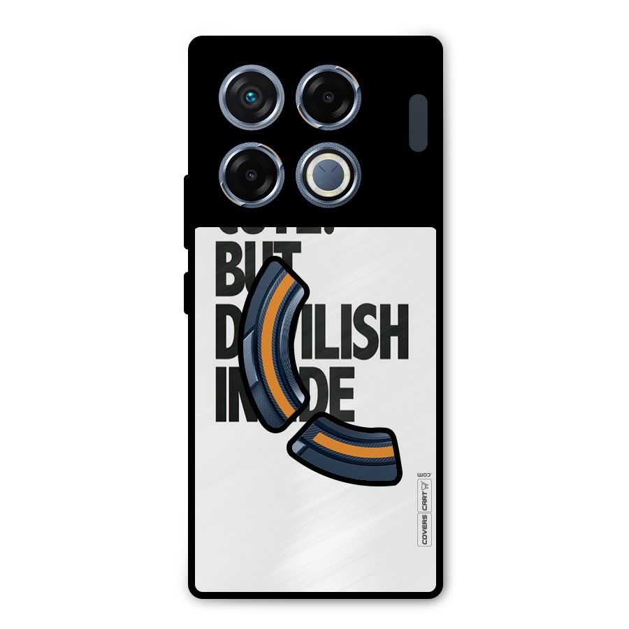 Cute But Devil Metal Back Case for Infinix GT 20 Pro