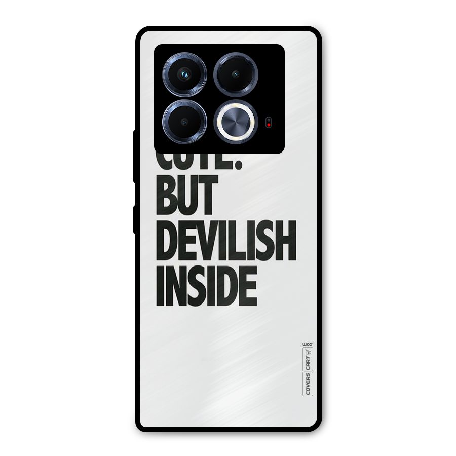 Cute But Devil Metal Back Case for Infinix Note 40 5G