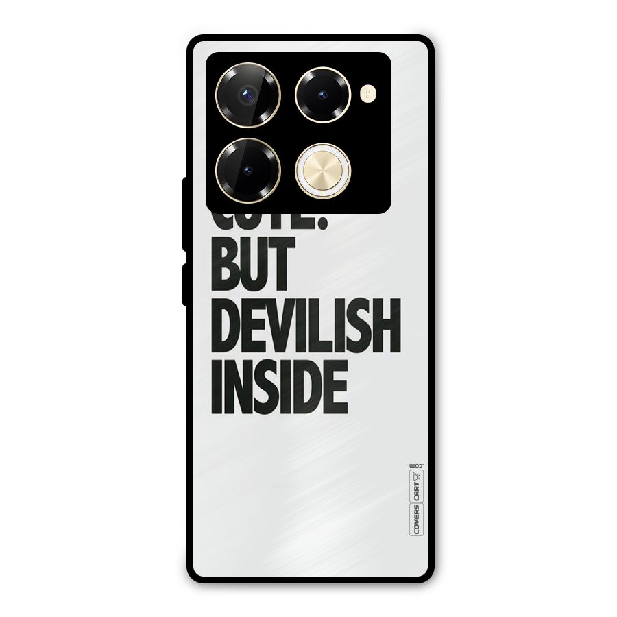 Cute But Devil Metal Back Case for Infinix Note 40 Pro Plus