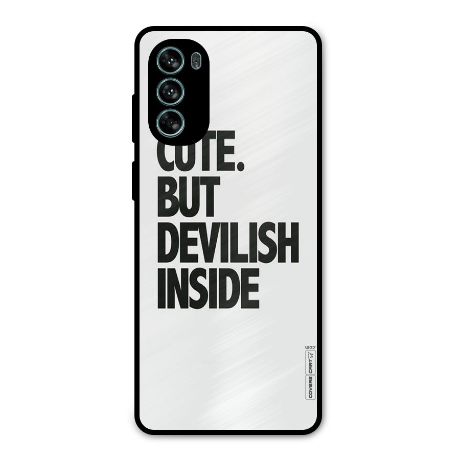 Cute But Devil Metal Back Case for Moto G62