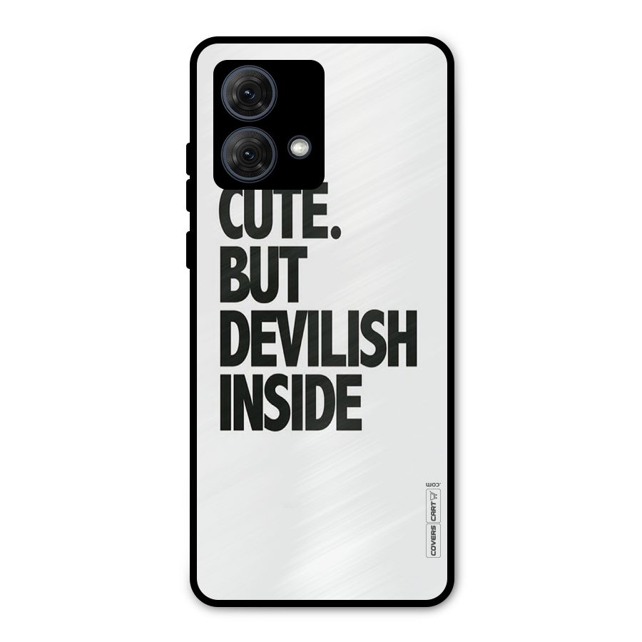 Cute But Devil Metal Back Case for Moto G84