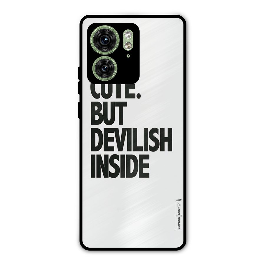 Cute But Devil Metal Back Case for Motorola Edge 40 5G