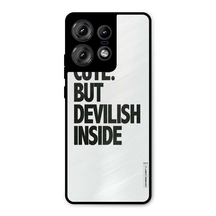 Cute But Devil Metal Back Case for Motorola Edge 50 Pro