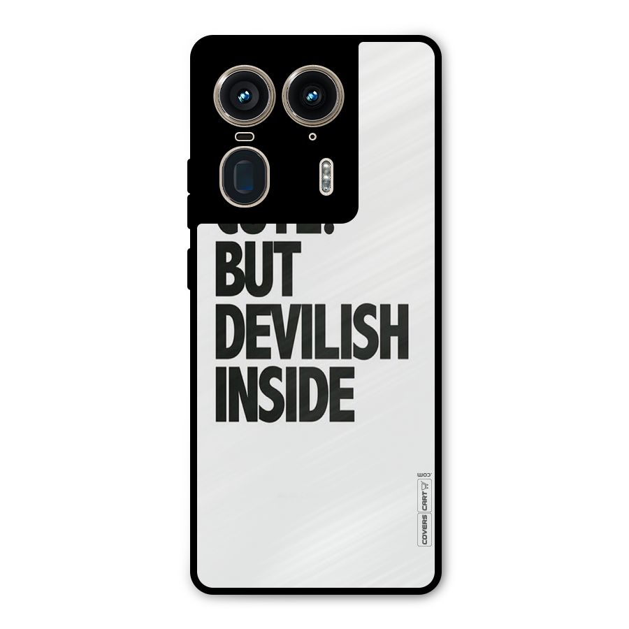 Cute But Devil Metal Back Case for Motorola Edge 50 Ultra