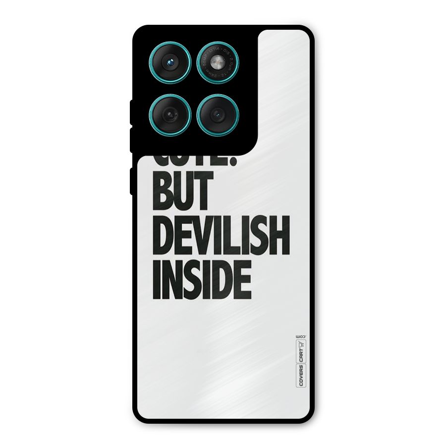 Cute But Devil Metal Back Case for Motorola Edge 60 Fusion