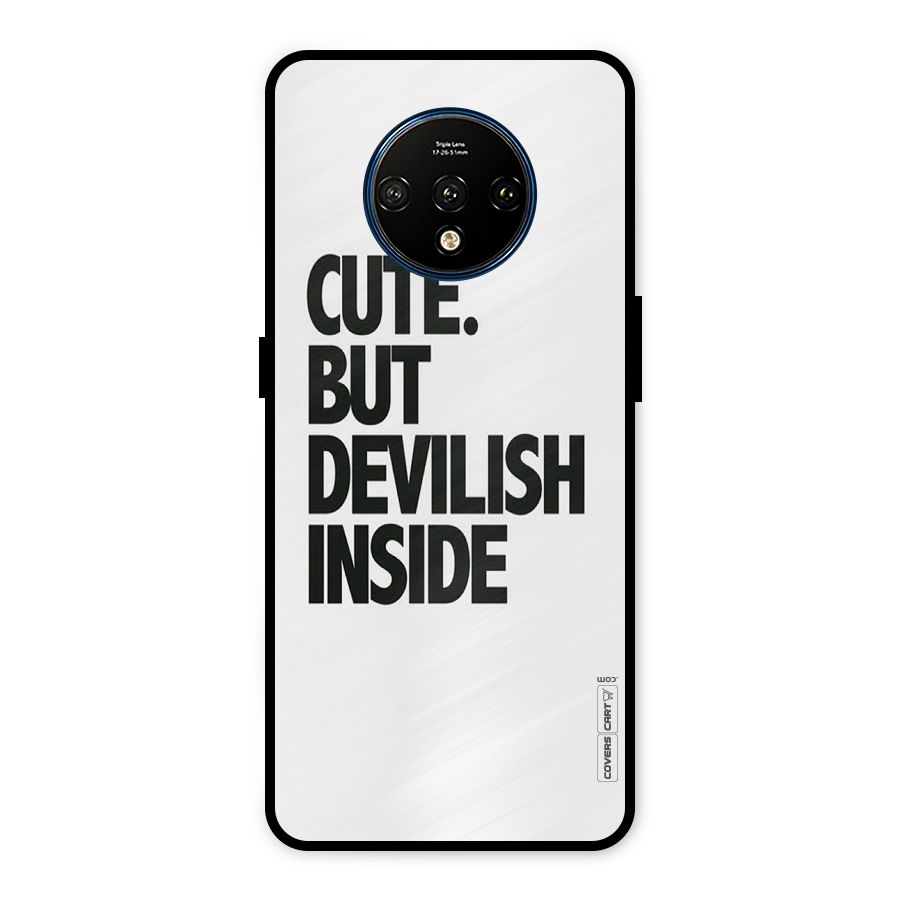 Cute But Devil Metal Back Case for OnePlus 7T