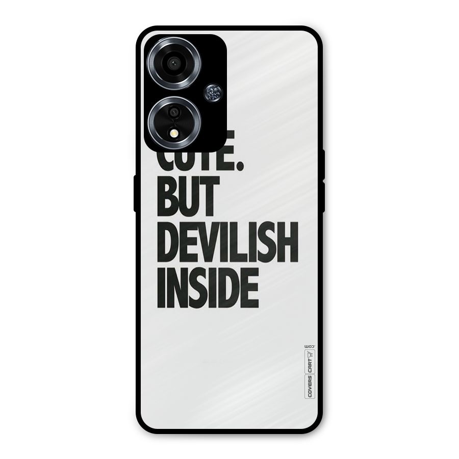 Cute But Devil Metal Back Case for Oppo A59