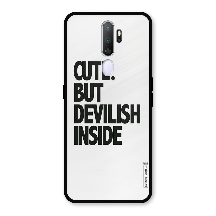 Cute But Devil Metal Back Case for Oppo A5 (2020)